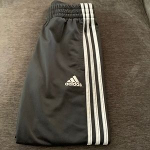 Boys Black Adidas joggers size 8